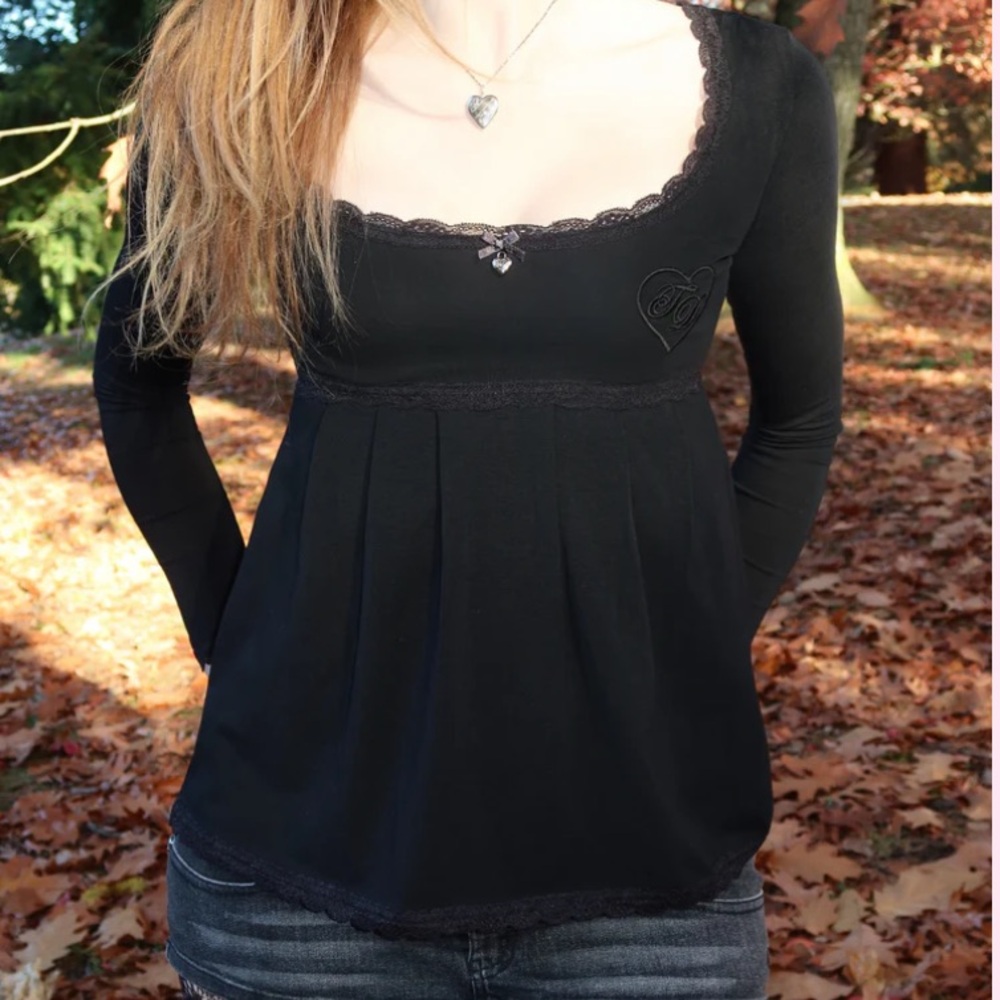 Shop truth or dare black babydoll top